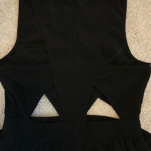 Black geometric dress